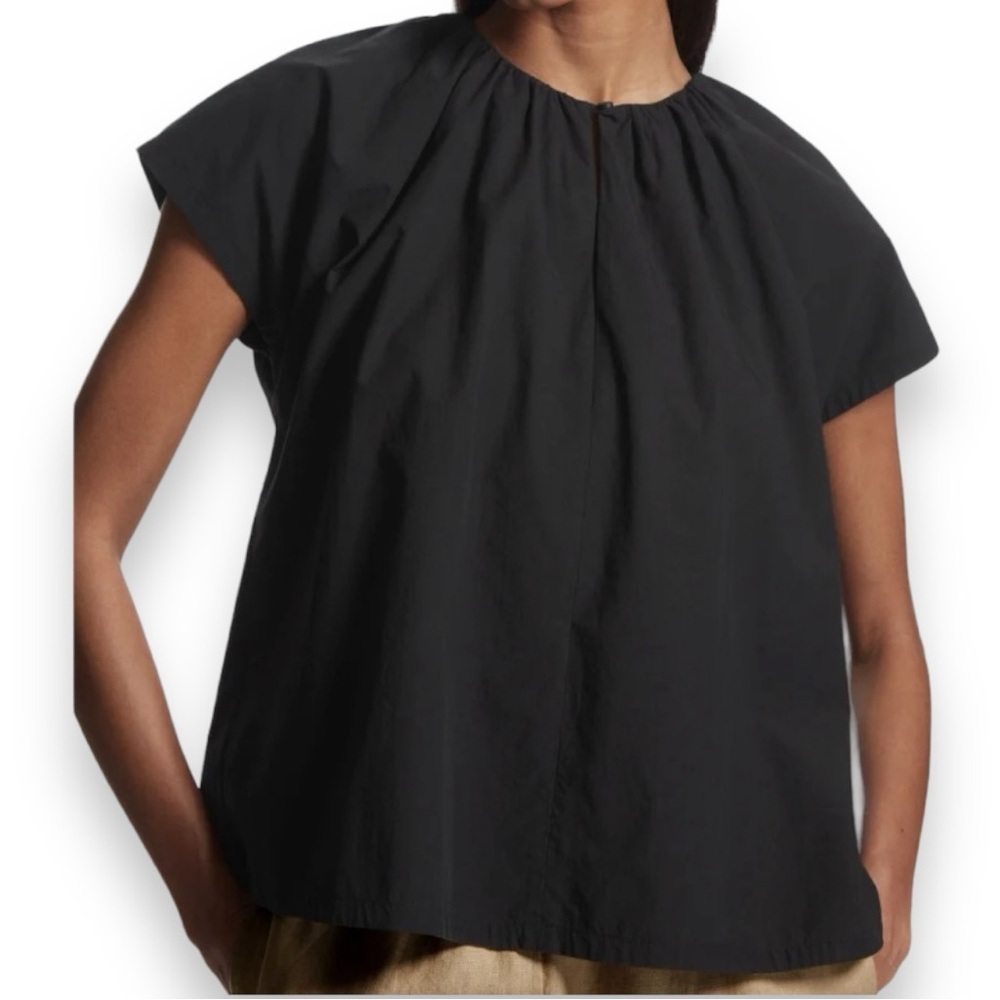 COS Black Boxy Relaxed Blouse